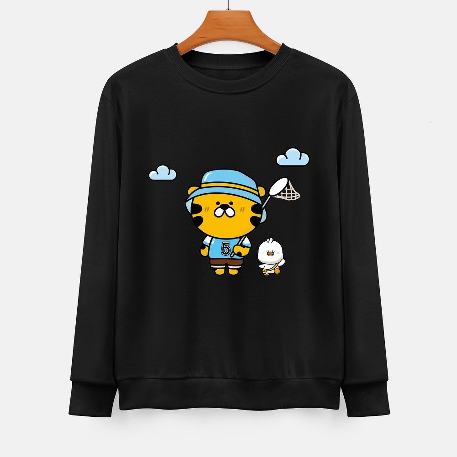 Front Patterned Long Sleeve TopPromotional Relaxed